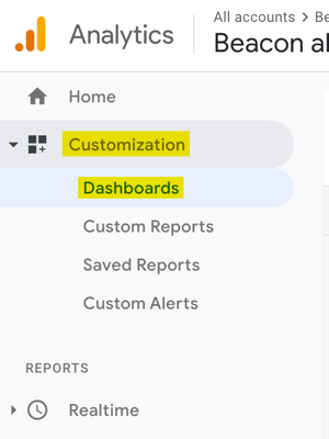 wählen Sie Dashboards